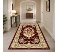 KTYUTJDH Tapis,Motifs Floraux Vintage Rouge, Beige, Jaune, Rose, Jaune, Bleu Square 120 x 120 cm, Décoration Chambre, Lavable Tapis sous Table Basse Salon Moderne Design,