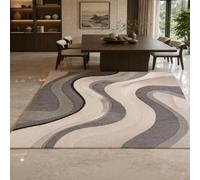 KTYUTJDH Tapis, Rectangular 160 x 220 cm,Abstrait Moderne Gris Blanc Rose,Tapis Salon Chambre Décoration,sous Table et Chaises Salle a Manger,