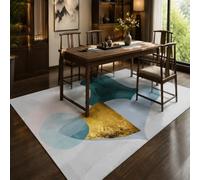 KTYUTJDH Tapis, Rectangular 160 x 220 cm, Abstrait Moderne Jaune Bleu Beige,Tapis Salon Chambre Décoration,sous Table et Chaises Salle a Manger,