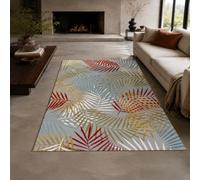 KTYUTJDH Tapis, Rectangular 160 x 220 cm, Motif Floral Moderne Gris Rouge Jaune Bleu Blanc,Tapis Salon Chambre Décoration,sous Table et Chaises Salle a Manger,