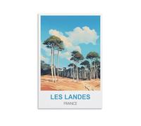 KTYWZ Plaque décorative vintage en métal, humoristique et rétro, Les Landes, France, pour maison, bureau, bar, café, pub, abri de jardin, 20 x 30 cm