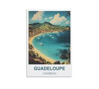 KTYWZ Plaque décorative vintage en métal, style rétro caribéen, Guadeloupe, peinture sur fer pour salle de bain, cuisine, pub, jardin, café, 15 x 30 cm