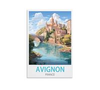 KTYWZ Plaque en métal Avignon France, décoration murale rétro humoristique, plaque décorative en métal, affiche pour maison, cuisine, bar, club, 15 x 30 cm