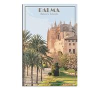 KTYWZ Plaque en métal décorative en étain, Îles Baléares, Palma de Majorque, décoration murale rétro en métal, pour bar, pub, restaurant ou décoration d'intérieur, 15 x 30 cm