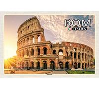 KTYWZ Plaque en métal incurvée Rome Italie Colisée Architecture Plaque décorative en étain Plaque en étain 15 x 30 cm