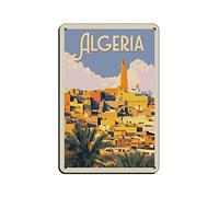 KTYWZ Plaque en métal vintage « Algérie », décoration murale humoristique, 30 x 40 cm