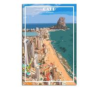 KTYWZ Plaque en métal vintage Alicante Calp Espagne, plaque en métal rétro, affiche murale pour décoration de maison, club, jardin, 20 x 30 cm