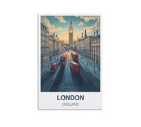 KTYWZ Plaque métallique style vintage Londres Angleterre, idéale pour pub, bar, bureau, garage aménagé, chambre, salle à manger, cuisine, cadeau, 15 x 30 cm