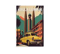 KTYWZ Plaques en métal vintage Kuala Lumpur, Malaisie, affiche murale rétro en métal, décoration de maison, club, jardin, 15 x 30 cm
