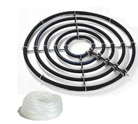 Kuabiz Anneau aérateur japonais pour étang, aérateur d'oxygène, diamètre de 35 cm, idéal pour bassin koï, étang de jardin, aquarium (5 boucles et Ø 55 cm)