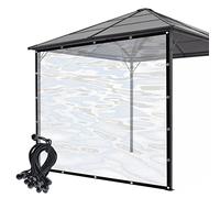 KUBAOS Rideau Extérieur Transparent Bâche de Pergola Imperméable PE Bâche en Plastique pour Terrasse, Extérieur, Résistance aux Intempéries, Personnalisable (Color : Clear, Size : 2x2.5m/6.56x8.2ft)