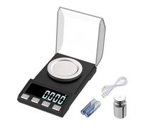 KUBEI Mini balance numérique de précision 100 g/0,001 g - Chargement USB - Avec poids d'étalonnage - Pince à épiler