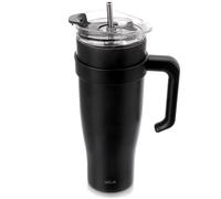 Kubek termiczny stalowy czarny z uchwytem TERMO 1,2 l