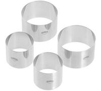 KUCHENPROFI EMPORTE-PIÈCE POUR RÖSTI ACIER INOXYDABLE ARGENT LOT DE 4 2 DE 6 X 6 X 5 CM ET 2 DE 8 X 8 X 5 CM Argent G