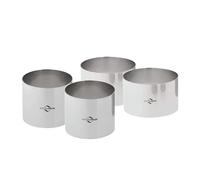 Kuchenprofi Emporte-pièce pour rösti Acier inoxydable Argent Lot de 4 2 de 6 x 6 x 5 cm et 2 de 8 x 8 x 5 cm
