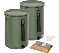 Küchenabfall-Beitragssystem mit Kompostaktivator 1kg (Olive) - 2 Einheiten