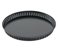 Küchenprofi Bake One Lot de 6 moules à quiche en tôle d'acier de haute qualité Noir 28 cm