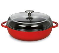 Küchenprofi Bauernpfanne mit Glasdeckel, 24 cm classic red 402550424 4007371070768