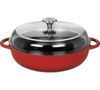 Küchenprofi Bauernpfanne mit Glasdeckel, 28 cm classic red 402550428 4007371070775
