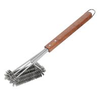 Küchenprofi Brosse de barbecue 3 têtes en acier avec manche en palissandre 45 cm