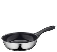 Küchenprofi COOK Poêle à frire Roma avec revêtement antiadhésif sans PFAS et fond multicouche, convient pour induction, passe au four jusqu'à 180 °C, en acier inoxydable, bord haut, diamètre 24 cm