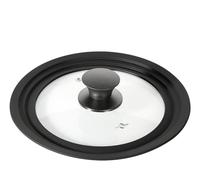 Küchenprofi Couvercle universel Cook, convient pour les casseroles d'un diamètre de 20 à 24 cm, bordure en silicone, résistant à la chaleur jusqu'à 250 °C, verre borosilicate/plastique de qualité