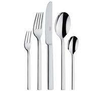 Küchenprofi GmbH/ Cilio Set de couverts Venezia acier inoxydable argent, env. 42,5 x 5 x 29 cm, 30 pièces, acier inoxydable, poli, pour 6 personnes, lavable au lave-vaisselle