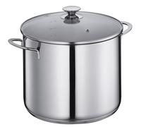 KÜCHENPROFI Marmite Capri - Diamètre : 26 cm - En acier inoxydable - 10 l - Avec graduation intérieure et couvercle en verre de sécurité avec trou vapeur - Fond multicouche solide - Idéal pour les