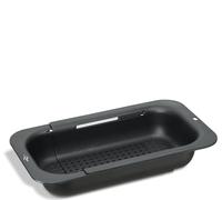 KÜCHENPROFI Passoire d'évier extensible universelle pour tous les éviers, pour égoutter, laver, résistant à la chaleur jusqu'à 100 °C, en plastique robuste, noir