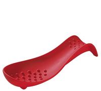 KÜCHENPROFI Trend Repose-cuillère en silicone de qualité supérieure, résistant à la chaleur jusqu'à 270 °C, passe au lave-vaisselle, support pour divers ustensiles de cuisine, longueur 22,5 cm, rouge