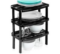 Étagère de cuisine Étagère d'armoire noire 31x22x14,5 / 11,5 cm 3 pcs.