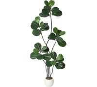 Künstlicher Geigenfeigenbaum - Ficus lyrata - Größe 4XL - PE Material - Für Außenbereich - Bodenaufstellung - 1 Stück - Milchweiß