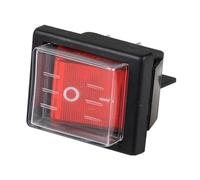 Kueohse 1 interrupteur à bascule étanche SPST à 4 broches 36 x 29 mm pour aspirateur industriel avec couvercle étanche