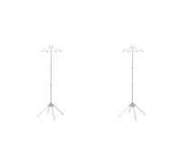 Kueohse 2X Présentoir Cintre Vêtement Pliable Trépied Vapeur Support Chiffons Fer Support Suspendu Vêtements Étendoir Gris
