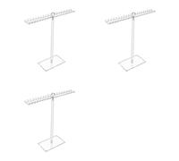 Kueohse 3X Organisateur de Collier en Acrylique, Support de Collier Transparent, Présentoir pour Organisateur de avec Crochets Bilatéraux