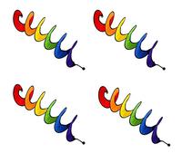 Kueohse 4X Spiral Wind Spinner pour Yard Garden Camping, Colorful Hanging Spiral Spinner DéCoration pour Outdoor Camping(Rainbow)