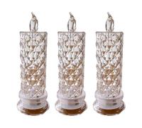 Kueohse Bougie LED sans Flamme, Lampe à Bougie en Plastique Réutilisable, Bougie Chauffe-Plat, Veilleuse pour Mariage, Saint-Valentin, Décorations de Noël, Installation Facile