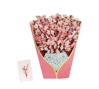 Kueohse Cartes -Up en Papier, Fleurs de Cerisier, Bouquet de Fleurs Éternelles, Cartes de Vœux -Up 3D, Cartes Cadeaux D'Anniversaire, Installation Facile, Facile à Utiliser