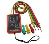 Kueohse Indicateur de Rotation Triphasé, Testeur de Séquence de Phases, Buzzer LED avec Pochette Portable