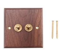 Kueohse Lot de 2 boîtes d'interrupteurs à bascule de style industriel rétro américain, plaque d'interrupteur à bascule, interrupteur Home Stay