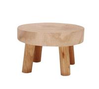 Kueohse Mini Tabouret en Bois Présentoir pour Plantes, Tabouret Décoratif pour Plantes en Bois, Support de Bonsaï pour Intérieur et Extérieur, Maison, Jardin, Facile à Utiliser A