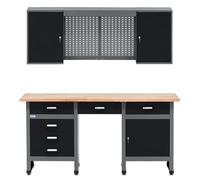 Küpper Kit établi 70413-9, Largeur 170 cm, établi, Armoire Suspendue, Panneau perforé