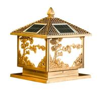 KUEYANB Colonne Lumineuse Solaire Étanche Pour Clôture De Jardin, Poteau D'éclairage Extérieur, Lanterne Pour Terrasse Et Porche, Boîtier En Aluminium, Luminaire Extérieur À Énergie Solaire