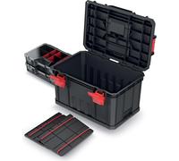 Kufr na nářadí s 2 přepážkami a organizéry MODULAR SOLUTION 530x355x310 mm - barva: černá
