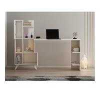 Bureau contemporain 9 rangements - blanc KUHMO