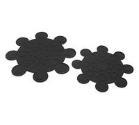 KUHN RIKON 20037 Lot de 2 protections pour casseroles et poêles en silicone Noir