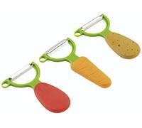 Kuhn Rikon 20403 Pomme de Terre/Carotte/Tomate Set de 3 Eplucheurs à Légumes Inox