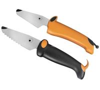 KUHN RIKON Kinderkitchen Set, 1x Couteau chien avec lame dentelée noir et 1x Couteau chien orange, Couteaux pour enfants à partir de 3 ans, 2 pièces