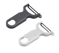 KUHN RIKON Original Swiss Peeler, Set of 2, Grey and White, Plastic, Grey & White