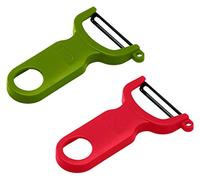 KUHN RIKON Original Swiss Peeler, Set of 2, Red and Green, Plastic, Red & Green